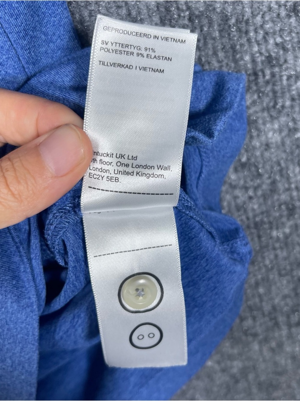 Untuckit Mens Medium Blue Short Sleeve Stretch Polo Preppy Casual Shirt - Picture 9 of 9